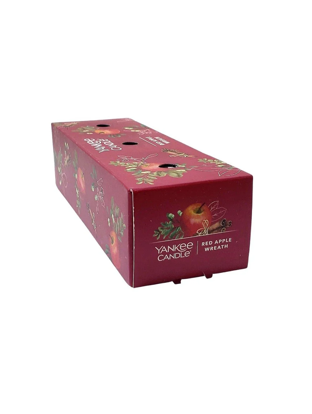 Yankee Candle Red Apple Wreath 1.3 oz Votive Jar Candle Set 3-Pack New in Box